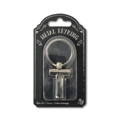 If Silver Letter Keyring - brelok do kluczy litera T