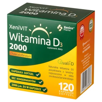 Xenico Pharma Xenivit Witamina D 2000 - suplement diety 120 kaps.