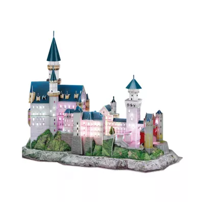 Puzzle 3D 128 el. Zamek Neushwastein LED Cubic Fun