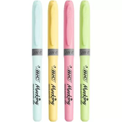 Bic Zakrelacz Highlighter Grip pastelowe kolory 4 szt.