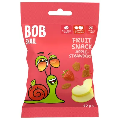 Bob Snail �elki jab�ko-truskawka roll 40 g