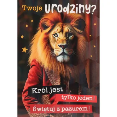 Karnet okazjonalny B6 z kopert� Urodziny PAN DRAGON KB6HOLO-01