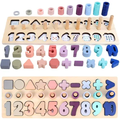 Pomys�owy Skrzat cyfry i kszta�ty - Drewniany sorter Askato