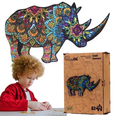 Puzzle drewniane eko 125 el. Rzadki nosoro�ec A3 Maksik
