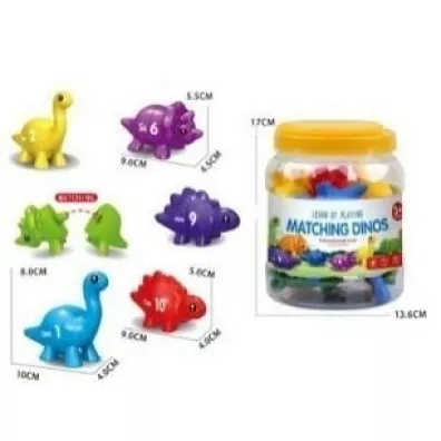 Gra Montessori: Dinozaury cyferki 10 szt Madej