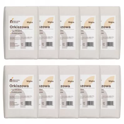 Naturalnie Zdrowe Mka orkiszowa jasna typ 700 Zestaw 10 kg