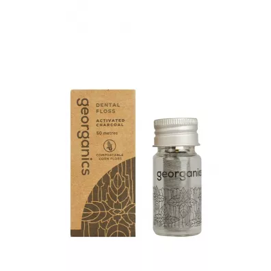 Georganics Naturalna Ni� Dentystyczna z W�glem 50 m