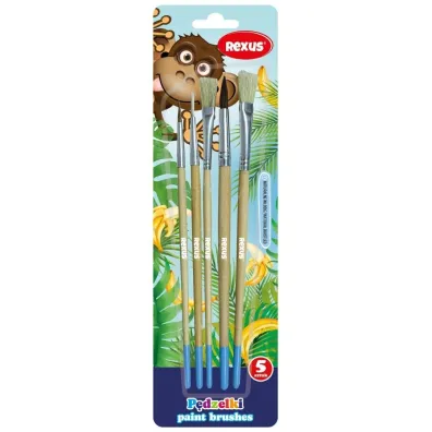 Beniamin P�dzelki z naturalnego w�osia 5 szt.