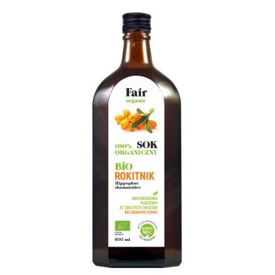 Fair Organic Sok 100% NFC Rokitnik bezpośrednio tłoczony 500 ml Bio