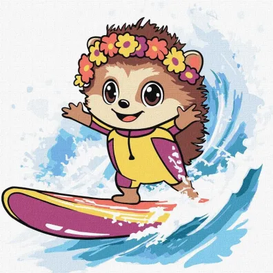 Malowanie po numerach - Lato. Je� �apie fal� Kids Ideyka