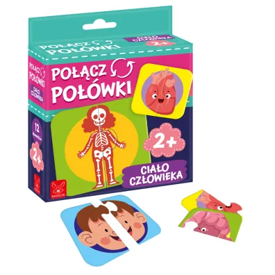 Puzzle Po��cz po��wki. Cia�o cz�owieka Kangur