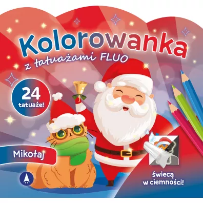 Malowanka 200X190 Kolorowanka z tatua�ami FLUO Miko�aj SKRZAT 078848