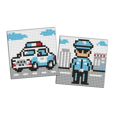 Diamentowa mozaika naklejka Kids - Oficer policji Ideyka