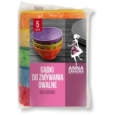 Anna Zaradna G�bki do zmywania owalne kolorowe