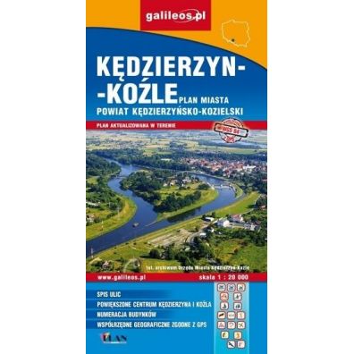 Plan miasta - Kędzierzyn-Koźle (powiat) 1:20 000