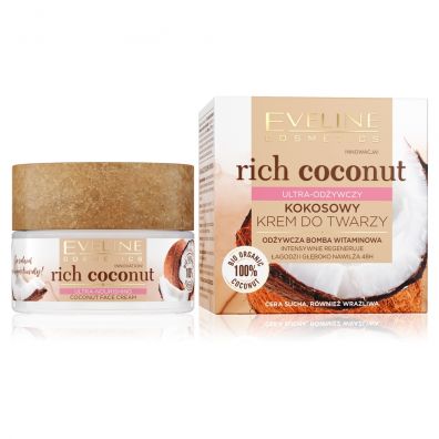 Eveline Cosmetics Rich Coconut ultra-odywczy kokosowy krem do twarzy 50 ml