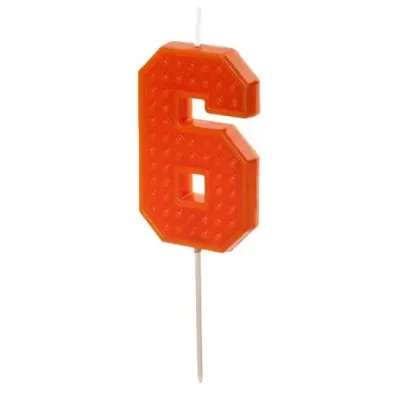 PartyDeco �wieczka urodzinowa 6 czerwona 6cm
