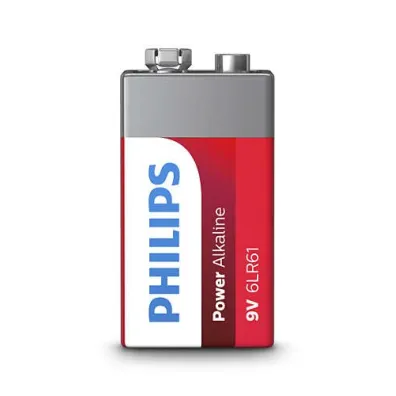 Philips Baterie Bateria alkaliczna 6LR61 PHILIPS POWER ALKALINE 9V B/C