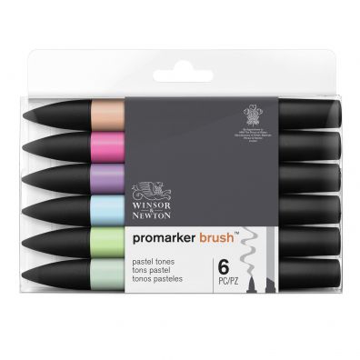 Winsor Newton Brushmarker 6 pastel tones 6 kolorw