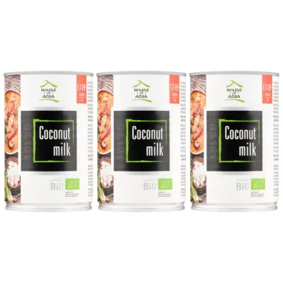 House of Asia Mleczko kokosowe 17-19% Zestaw 3 x 400 ml Bio