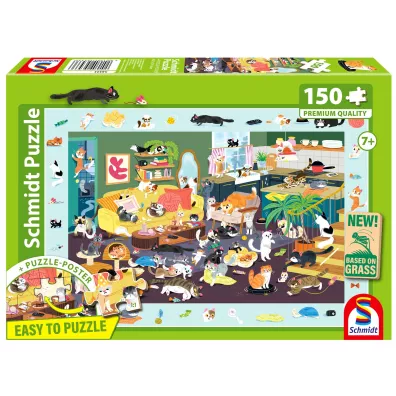 Puzzle 150 el. PQ Wsz�dzie koty Schmidt