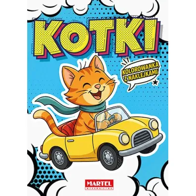 Kolorowanka komiksowa. Kotki z naklejkami - Maciej  Ratajczyk