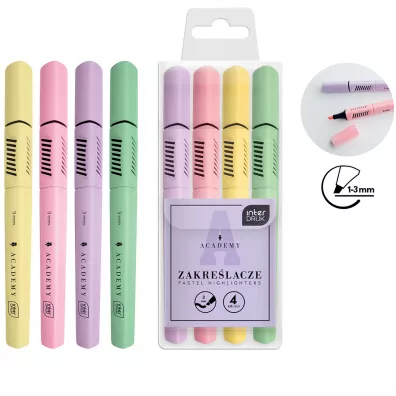 Interdruk Zakre�lacze pastelowe Academy 4 kolory