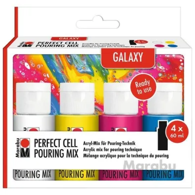 Marabu Farby Pouring Mix Galaxy 60ml 4 kolory