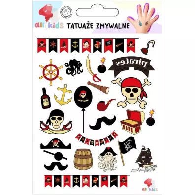 Tatua�e zmywalne dla dzieci Piraci All4Kids
