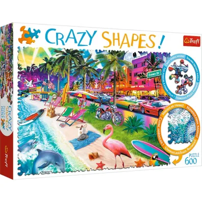 Puzzle 600 el. Crazy Shapes. Pla�a w Miami Trefl