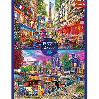 Puzzle 2x500 el. Europejskie stolice Trefl