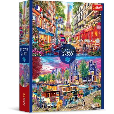 Puzzle 2x500 el. Europejskie stolice Trefl