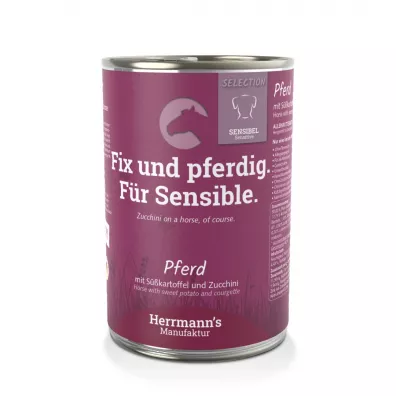 Herrmanns Manufaktur Selection Sensitive Dog Pferd - konina z cukini i batatami 400 g
