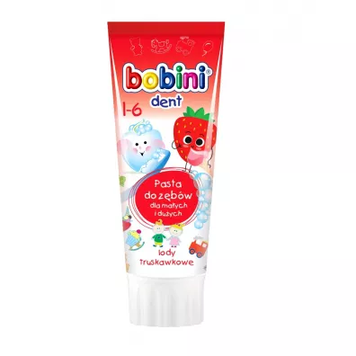 Bobini Dent pasta do z�b�w dla dzieci powy�ej 1-go roku �ycia Lody truskawkowe 75 ml