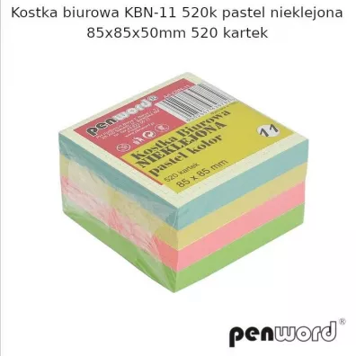 Penword Kostka biurowa pastel 85x85x50mm 520 kartek