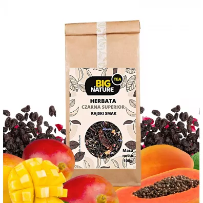 Big Nature Herbata czarna Superior Rajski Smak 100 g