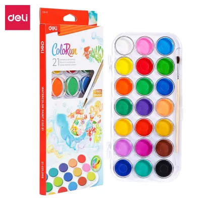 Deli Farby akwarelowe ColoRun 21 kolor�w + p�dzelek