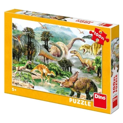 Puzzle 100 el. XL Dinozaury Dino Toys