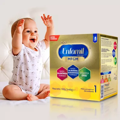 Enfamil Premium 1 MFGM Mleko pocz�tkowe w proszku dla niemowl�t od urodzenia 1.2 kg