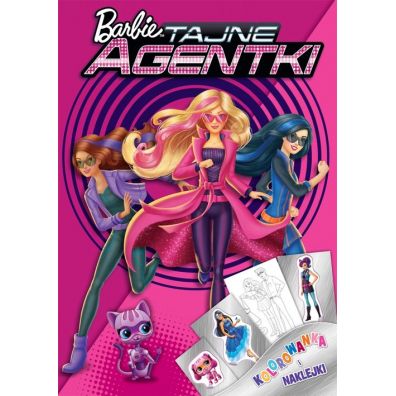 Barbie tajne agentki kolorowanka i naklejki DPN-108