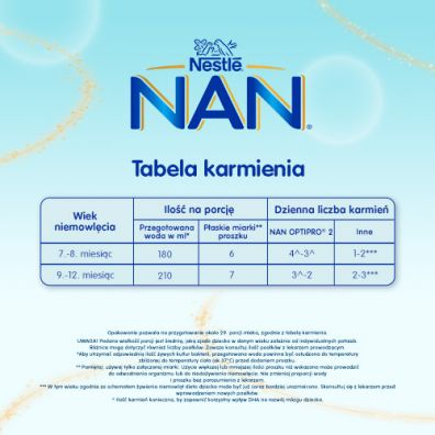 Nestle Nan Optipro 2 Mleko nastpne dla niemowlt po 6 miesicu Zestaw 6 x 800 g