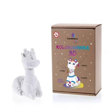 Kolorowanka 3D Funny Giraffe