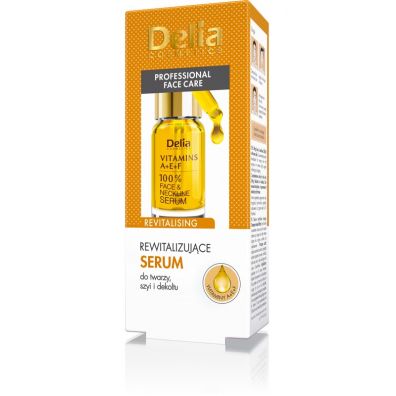 Delia Professional Face Care rewitalizujce serum do twarzy szyi i dekoltu Witaminy A+E+F 10 ml