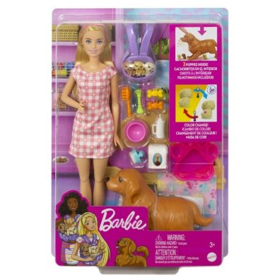 BRB Narodziny piesków Zestaw + lalka HCK75 Mattel