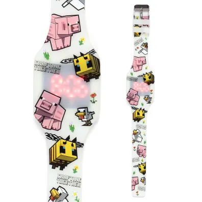 Zegarek cyfrowy silikonowy �wieci Minecraft Puckator