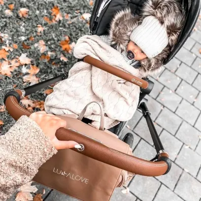 LullaLove Kocyk z we�ny merino - be�, kolekcja premium