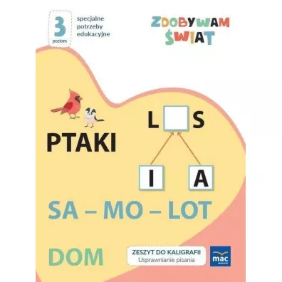 Zdobywam �wiat. Zeszyt do kaligrafii. Usprawnianie pisania. Poziom 3 - Justyna Hadry�