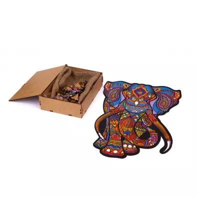 Puzzle drewniane eko 132 el. S�o� indyjski A3 Maksik