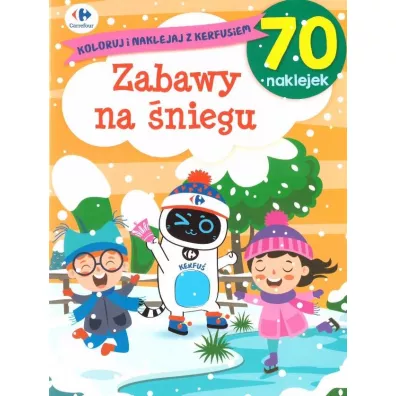Koloruj i naklejaj z Kerfusiem. Zabawy na �niegu