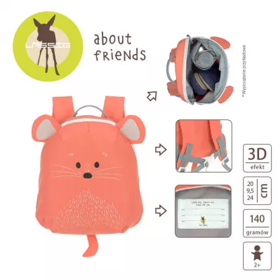 Lassig Plecak mini About Friends Krlik pomaraczowy